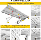 4-Pack 1.64x4ft Adjustable Garage Wall Shelving 1120lbs Load Capacity Heavy Duty Wall Mounted Storage Shelf Metal Floating Shelves for Garage(White)