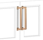 COTYKILEY 10 Pack 7 Inch(177mm) Champagne Copper Kitchen Cabinet Handles Brushed Brass Cabinet Pulls Cabinet Door Handles Gold Kitchen Cabinet Hardware Cupboard Drawer Pulls Dresser Handles