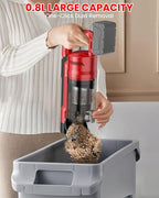 Cordless Vacuum Cleaner for Milwaukee M18 Battery, 7-in-1 Lightweight Stick Vacuum with HEPA Filter, 35KPA Suction, 350W Brushless Motor, 3 Modes for Floor, Carpet, Car(Battery Not Included)