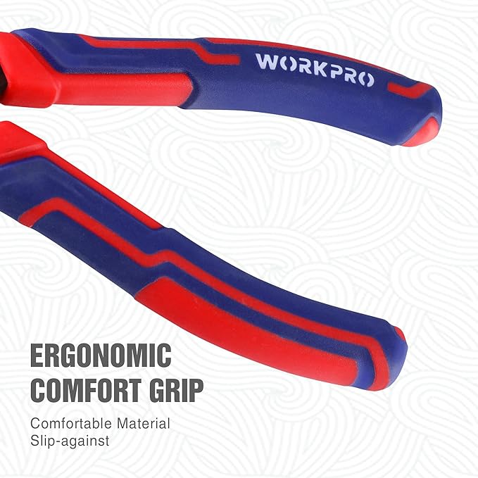 WORKPRO 8" Linesman Screw Extractor Pliers(Combination Pliers) with Unique Non-slip Jaws, Stripped Screw Remover Tool, Lineman Plier for Quickly Removal of Damaged or Rusted Fasteners