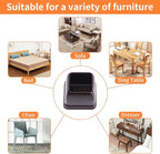 Ezprotekt 24 Pcs Square Chair Leg Floor Protectors with Felt, Silicone Felt F for Hardwood Floor, Dining Table Leg Caps Covers No Scratches (L Fit: 1" - 1.4", Dark Brown)