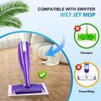 20 Count Disposable Mop Pad Refills (11.6" x 5.9") for Swiffer WetJet and Similar Spray Mops, Highly Absorbent, Suitable for All Floor Surfaces, Deep Cleaning of Stubborn Stains
