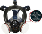 Parcil Distribution Gas Mask Survival Nuclear and Chemical Full Face Respirator - Organic Vapor & Particulate - CE Tested