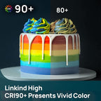 Linkind A19 LED Light Bulbs Dimmable, 60W Equivalent, 2700K Soft White LED Light Bulbs, High CRI90, 9W Energy Efficient 800 Lumens, E26 Base, UL Listed, Lighting for Bedroom Living Room, 6 Packs