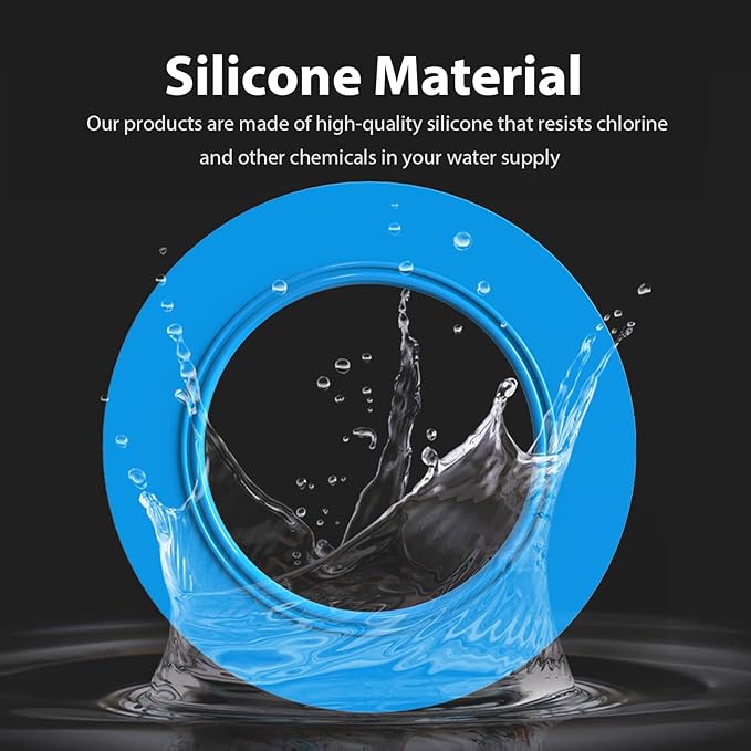 Flush Valve Seal for American Standard and Eljer Toilet, 7 Pack Toilet Parts for 7301111-0070A Upgraded Silicone Material Flush Valve Replacement Kit Gasket Ring for Champion 4 and Eljer Titan 4