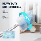 6 ft Extendable Duster Handle with 20 Pcs, Compatible with Swiffer, Disposable Microfiber Dusting Pads for Home Cleaning, Ceiling, Fan, Window, Hard-to-Reach Areas