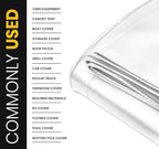 PROTARP Extra Heavy Duty 16 Mil Tarp Cover, Waterproof, UV Resistant, Rip and Tear Proof, Poly Tarpaulin with Reinforced Edges for Roof, Camping, Patio, Pool, Boat. (White 12′ X 12′)