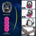 Reusable Half Face and Full Face Gas Mask with Activated Carbon Filter Against Organic Vapor/Dust/Chemical