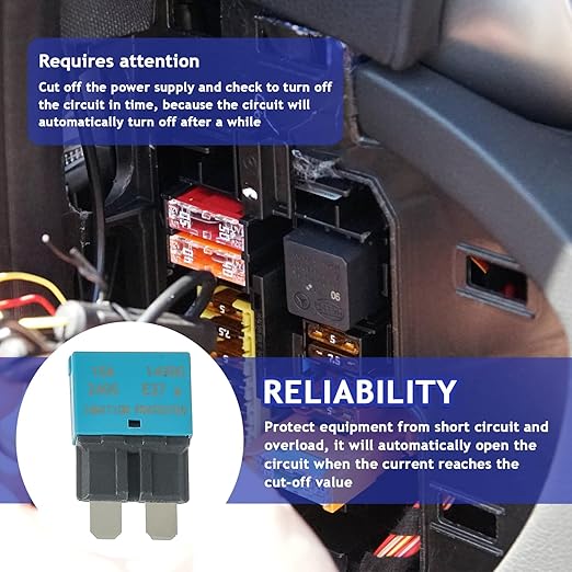 BOJACK Automotive Low Profile ATC ATO Fuse Auto Reset Fuse 5A 10A 15A 20A 25A 30A Standard Fuses for Boat Truck SUV Motorcycle 32VDC Fuse Assortment Kit