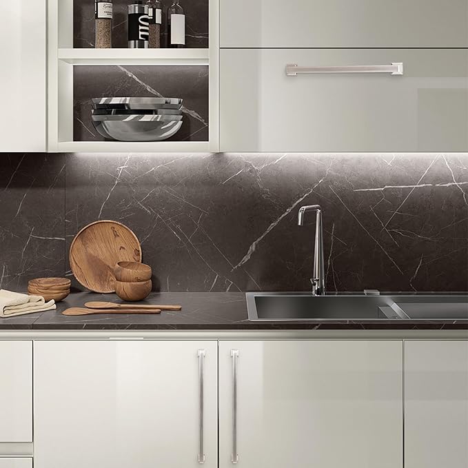 COTYKILEY 10 Pack 15 Inch(381mm) Brushed Satin Nickel Cabinet Handles Kitchen Cabinet Pulls Cabinet Door Handles Kitchen Cabinet Hardware Cupboard Drawer Pulls Dresser Handles