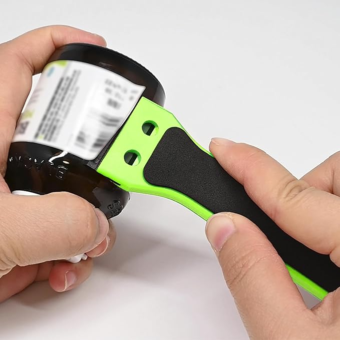 EHDIS 2pcs Plastic Razor Scraper 6-inch Long Handle Adhesive Remover Tool with 100 Double-Edge Blades for Window Tint Vinyl Scraper Decal Sticker Glue Remove (‌Neon-Green)