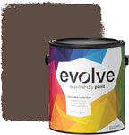 EVOLVE Paint & Primer: Environment-friendly, Low Sheen with One-coat Coverage for Interior & Exterior surfaces (Espresso, 1-Gallon)