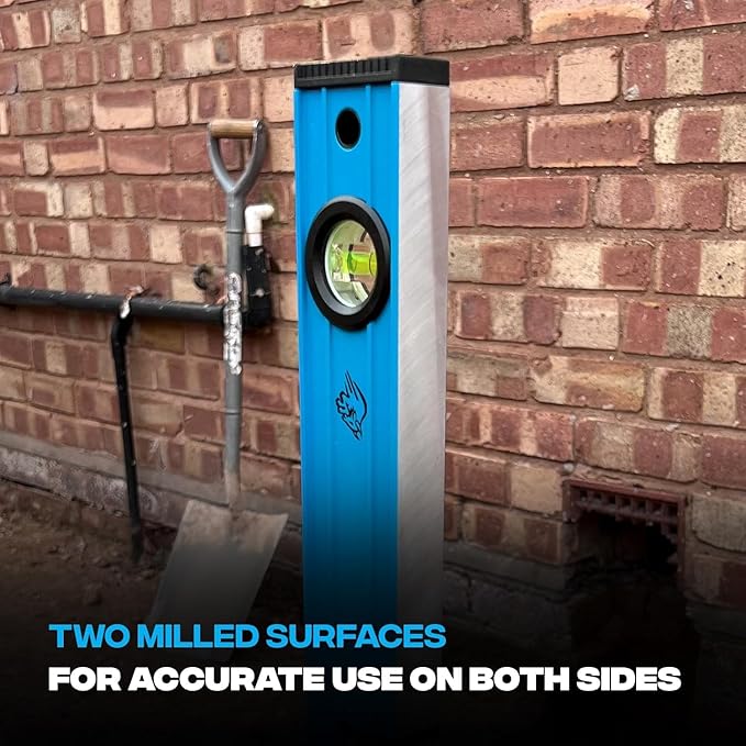 OX Tools OX-P503418 72-inch TUFF Level with Shock Resistant End Caps – Single Solid Piece Box Level Body to Keep Mud Out & Reinforced Vials 6 foot level Contractor Grade |Aluminum Box Level