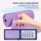 Microfiber Cleaning Cloth Roll - 50 Pack, Tear Away Microfiber Towels, 12" x 12", Reusable, Washable, Streak Free, Ultra Absorbent Dish Rags for Car, Home, Garage or Shop (Purple)
