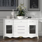 10 Pack 7.5 Inch(192mm) Hole Center Modern Matte White Cabinet Pull Handle Timeless Vanity Drawer Pull Handle Classic Cabinet Hardware for Kitchen Dresser Bathroom, Screws Included, M-White(7.5x10)