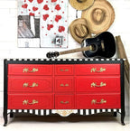 Dixie Belle Paint Company Chalk Finish Furniture Paint - Honky Tonk Red (8oz) - Matte True Red Chic Chalk Mineral DIY Furniture Paint