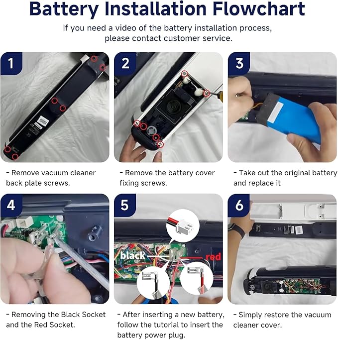 ANTIEE 4000 mAh Vacuum Cleaner Battery for Tineco iFloor 3, Floor One S3, Floor One S3, Breeze Cordless Wet Dry Aspirapolvere Robots 21.6 V