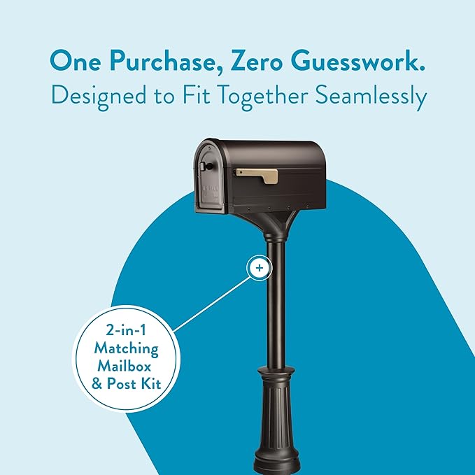 Architectural Mailboxes 7980RZ Roxbury Kit Mailbox, Rubbed Bronze