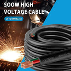10ft 4/3 4 AWG Portable Power Cable (3 Conductor) - SOOW 600V 4 Gauge Electric Wire for Motor Leads, Portable Lights, Battery Chargers and Machinery - 3 Conductor - 10 Feet Electrical Cord