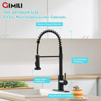 GIMILI Black Touchless Kitchen Faucet with AC Adapter, Smart Motion Sensor Hands Free Single Handle Kitchen Sink Faucet with Pull Down Sprayer, Matte Black
