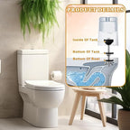 2 PCS Universal Toilet Tank to Bowl Bolts Seat Screws Replacement Kit, Heavy Duty Toilet Tank Bolts Kit, Stainless Steel Seat Screws and Waterproof Rubber Washers with Extra Long Nut for Fastening