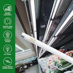 46 Inches F28T5/865/ECO 6500K, T5 28 Watts Fluorescent Light Bulb Daylight, T5 Fluoerscent Tube, Medium Bi-Pin Base, 2550 Lumens CRI 85 25 Pack