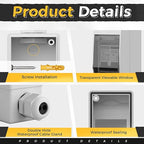 DC Solar Panel Disconnect Switch 20 Amp AC Miniature Circuit Breaker Box 500V 2 Poles with IP65 Waterproof UV-Proof Box for Outdoor Solar PV Homes Battery