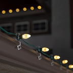 Holiday Lighting Outlet Faceted C7 Christmas Lights | Cool White LED Light Bulbs Holiday Decoration | Warm Christmas Decor for Indoor & Outdoor Use | 2 SMD LEDs in Each Light Bulb | Set of 500