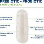 Probiotic & Prebiotic Capsules | Pre and Probiotics for Synbiotic Gut Health & Bloating Relief for Women & Men | Enzyme with Probiotics for Digestive Health | 20 Billion CFU | Vegetarian | 60 Ct.