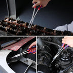 WORKPRO Premium 11” Extra Long Needle Nose Pliers, Paper Clamp Precision, Heavy-Duty CRV Steel, Soft Grip