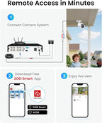 ZOSI H.265+ Full 1080p Home Security Camera System with AI Human Vehicle Detection, 8 Channel 5MP-Lite CCTV DVR (No HDD), 4 x 1080p Weatherproof Surveillance Camera Outdoor Indoor, 80ft Night Vision