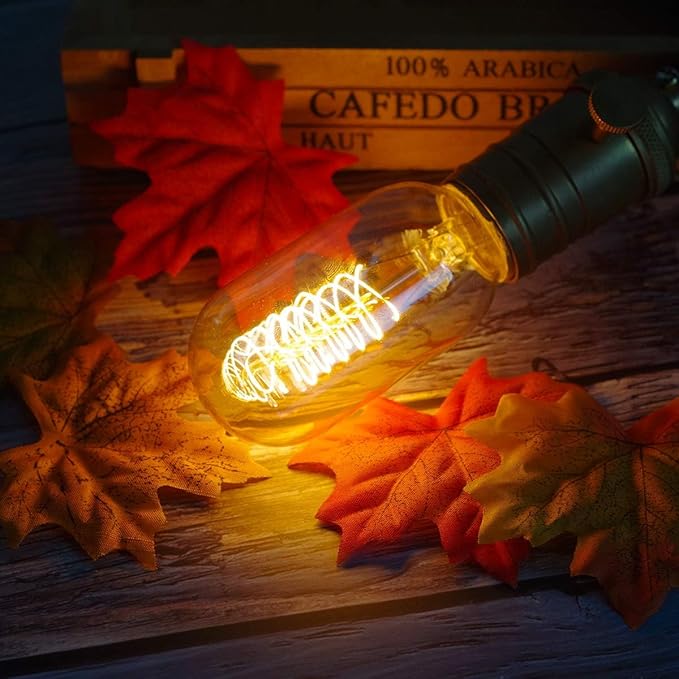 Jslinter Incandescent Light Bulbs 40 Watt Dimmable Bulbs 6 Pack, 2300K T45 Soft Light Bulbs Warm Light, 110v E26 Eecorative Light Bulb, Vintage 190LM Edison Bulb for Bedrooms, Living Rooms