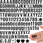 Letter Stickers Small Alphabet Stickers Numbers and Letters Self Adhesive Vinyl Waterproof Sticker for Scrapbooking, Water Bottles,Cup,Mailbox Address,Sign,DIY Crafts Art (Black, 0.5 Inch)