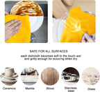 kimteny 13x28 Inches Kitchen Cloth Dish Towels, 400 GSM Premium Dishcloths, Super Absorbent Coral Velvet Microfiber Cleaning Cloths, Fast Drying Rags for Washing Dishes (6 Pack, Orange)