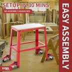 Universal Planer Stand with Wheels｜Heavy-Duty 700 lbs Tool Stand for Drill Press, Table Saw, Thickness Planer, Miter Saw｜Smooth Locking Pedal, MDF Top, Durable Metal Frame for Woodworking & Garage