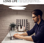 LUXRITE A19 LED Bulb 60W Equivalent, 4000K Cool White, 800 Lumens, Dimmable Standard LED Light Bulbs 9W, Enclosed Fixture Rated, Energy Star, E26 Medium Base - Indoor and Outdoor (16-Pack)