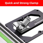 Compact Guide Rail Square with Edge Support,Track Saw Square,Track Saw Rail Square Guide,90 Degree Right Angle Guide Compatible with Festool and Makita for Fast, Easy Square Cuts