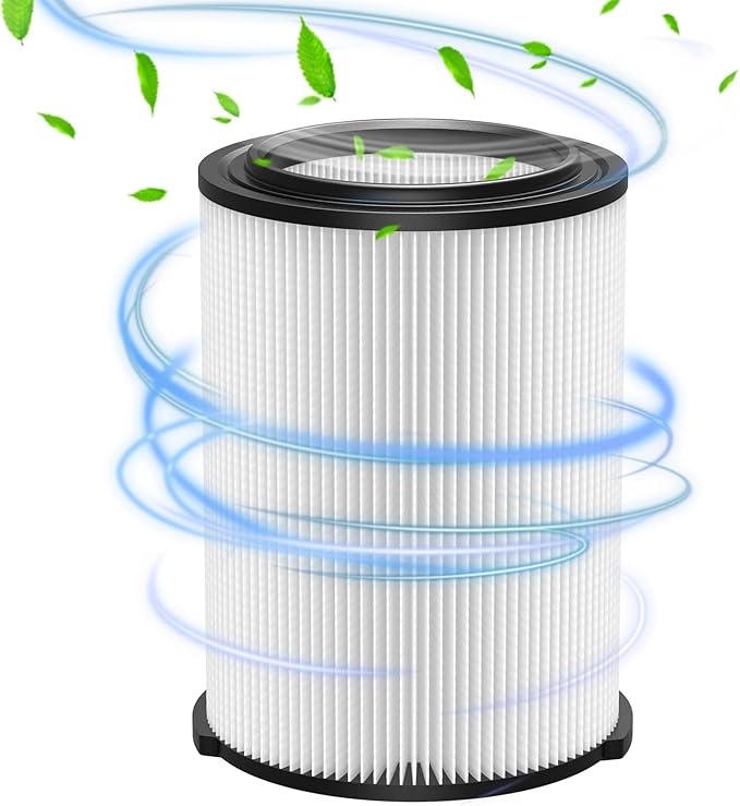 VF4000 Replacement Filter for RIDGID, Standard Wet/Dry Vac Filter Vf4000 Compatible with RIDGID Vacs Wet Dry 5-20 Gal, 6-9 Gal Husky Vacuum & CRAFTSMAN Shop Vacuum 17816 9-17816