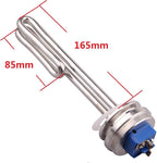 DERNORD 1.5" Inch (OD50.5mm) Tri-clamp Foldback Heating Element Stainless Steel Immersion Water Heater (120V 1500W)