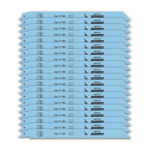 20 Pack 9 Inch 14 Tpi Reciprocating Saw Blades for Sheet Metal, Pipes, PVC Plastic, Profiles Cutting, Bi-Metal Sawzall Blades with 8% Cobalt for Longer Life and Faster Cutting Speed