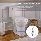 Wax Ring & Brass Bolts for Toilet Bowls Reinforced with Polyethylene Flange, Toilet Bowl Wax Gasket Seal for Floor Outlet Toilets New Install or Re-seat, Fits 3-inch or 4-inch Waste Lines