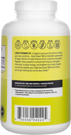 LIVELY VITAMIN CO. Solar Power Vitamin D3 2000 iu - Patented Vitamin K - MK7 - Immune Balance - Brain Function - Mood - Heart - Stress - 180 Count