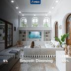 Amico 20 Pack 6 Inch 5CCT Ultra-Thin LED Recessed Ceiling Light with Junction Box, 2700K/3000K/4000K/5000K/6000K Selectable, 12W Eqv 110W, Dimmable Can-Killer Downlight, 1050LM High Brightness