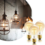A19 Incandescent Light Bulbs 60 Watt,120v Edison Bulbs Dimmable 2200k Warm Yellow E26 Base, Antique Retro Style Incandescent Bulb, Amber Glass Squirrel Cage Filament Decorative Lamp, 6Pack