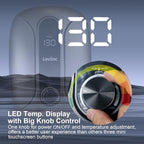 6.5kW 240V Mini Instant Hot Water Heater 1 Point of Use, Sleek Design, LED Temp. Display, Big Knob Control, 86-131℉ Thermostatic On Demand Electric Tankless Water Heater for Kitchen or Bathroom