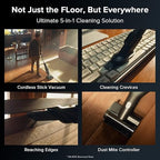 roborock F25 ACE Combo Wet Dry Vacuum Cleaner, 5-in-1 Cordless Stick Vacuum Mop, Smart Hard Floor Washer with 180° Lie-Flat, AI Assitant Wheels, Self Cleaning, 65 min Runtime, Whole House Cleaning