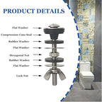 Universal Toilet Tank to Bowl Bolt Kit, Heavy Duty Toilet Tank Replacement Kit, Waterproof and Rustproof Stainless Steel Toilet Tank Bolts(2 PCS)