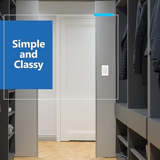 LIDER Minimalist Design Matte Finish Lighted Triple Switch, Combination Frameless Decorator Switch with Locator Light, Ground Terminal, Single Pole, 15A 120-277V, UL Listed, LCS3-1P-W, White