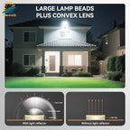 5000W Solar Lights Outdoor - 7000K LED Solar Street Lights Outdoor with Motion Sensor and Remote Control, IP66 Waterproof, Dusk to Dawn for Yard, Patio, 1 Pack