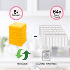 kimteny 13x28 Inches Kitchen Cloth Dish Towels, 400 GSM Premium Dishcloths, Super Absorbent Coral Velvet Microfiber Cleaning Cloths, Fast Drying Rags for Washing Dishes (8 Pack, Orange)